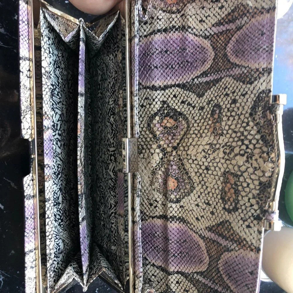 HP🌸🌸Rebecca Minkoff Mulit Coloured Snake Print Evening Bag🌸💥💥💥 - Picture 4 of 4